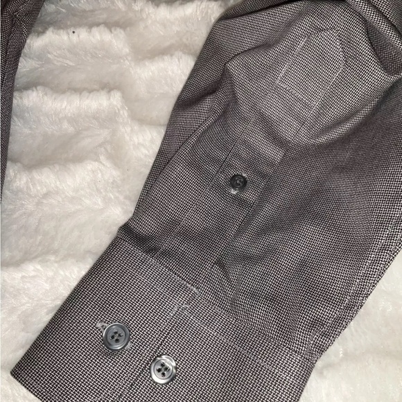 Claiborne Mens Long Sleeve Dress Shirt Medium 15 1/2 34-36 T-Weave New No Tags - Picture 4 of 10